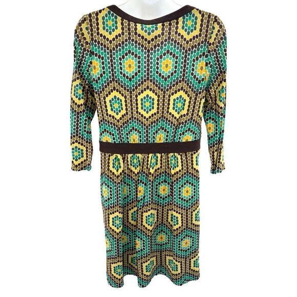 Milly of New York Dress Womens Size Small Geometric Print V-Neck Boho Chic - Picture 6 of 11